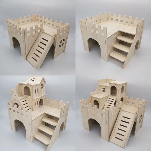Wooden small pet - wooden, house