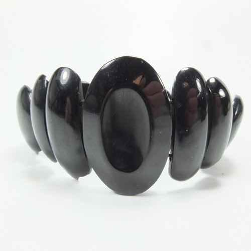 Antique whitby jet bracelet - whitby,