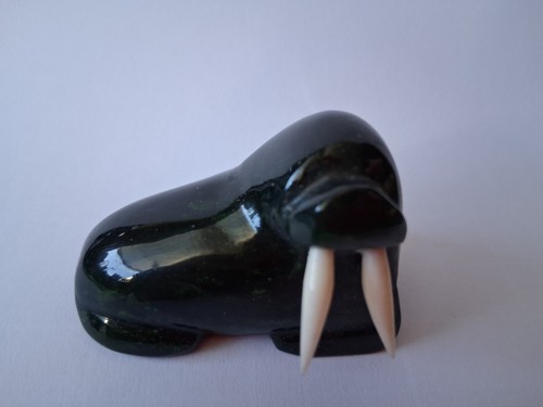 Vintage polished inuit walrus - vintage,