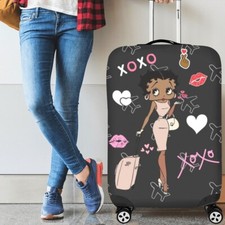 African Betty Boop Vacationer luggage cover, Black Betty Boop suitcase protector