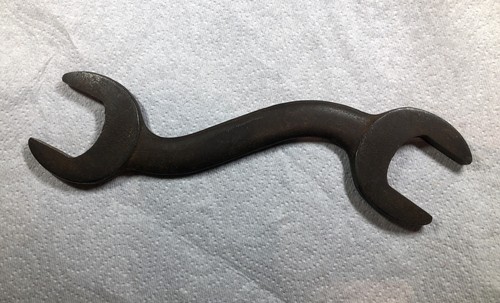 Antique spanner wrench hand - s,