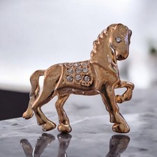 Vintage Gold-Tone Horse Brooch
