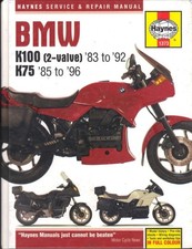 BMW K100 RS,RT,LT,K75,K75 C,T,S,RT HAYNES MANUAL 1983-1996 "HARDBACK"