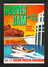 Retro Hoover Dam Escape Framed