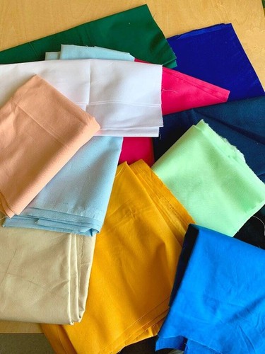 Plain cotton fabric scraps - plain,