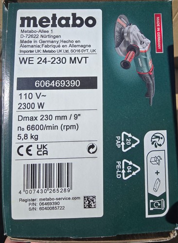Metabo 230 mvt 2400w - 9",