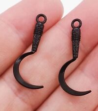 Black Death Skull Scythe Charms 5pk