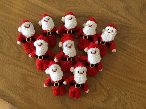 Hand knitted santa christmas - hand,