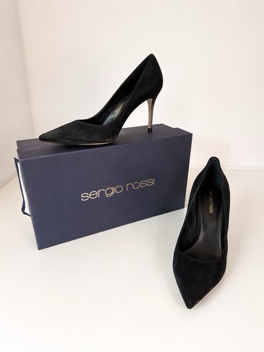 Sergio rossi black suede - rossi, court