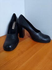 GUESS Black Leather Block Heel