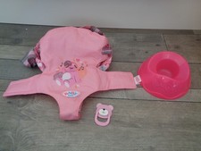 baby born bundle- doll carrier/papoose, potty+ magnetic dummy