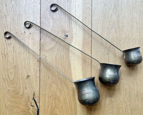 Vintage brass spirit ladles - vintage,