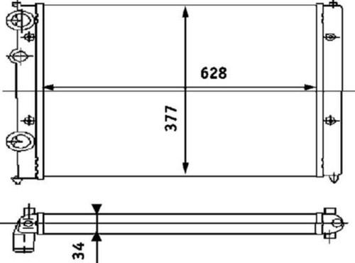 Radiator mahle fits - radiator, seat