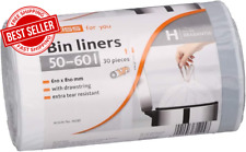 50-60L Bin Liners Brabantia Touch Bin Size H 30 Pack Drawstring Tear Resistant