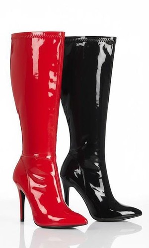 Women patent knee - patent, high
