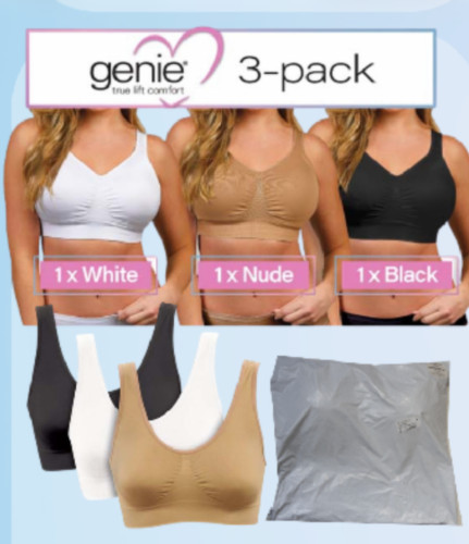 Genie bra pack white nude - (white,,