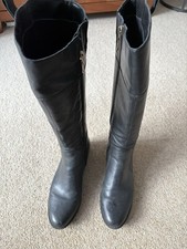 Dune Ladies Black  Knee High Boots. Size 38. Good Condition