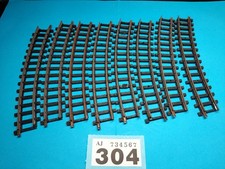 TRI-ANG `TT GAUGE` (EIGHT ) T154 HALF CURVED TRACK RAILS (TRACK NEEDS CLEANING!)