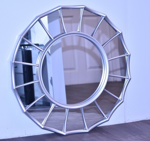 60cm round wall mirror - round,