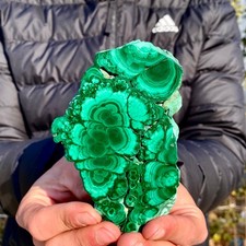 315G Natural malachite slices