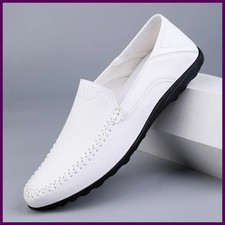 Men's casual leather shoes four seasons plus size soft sole comfort outdoor