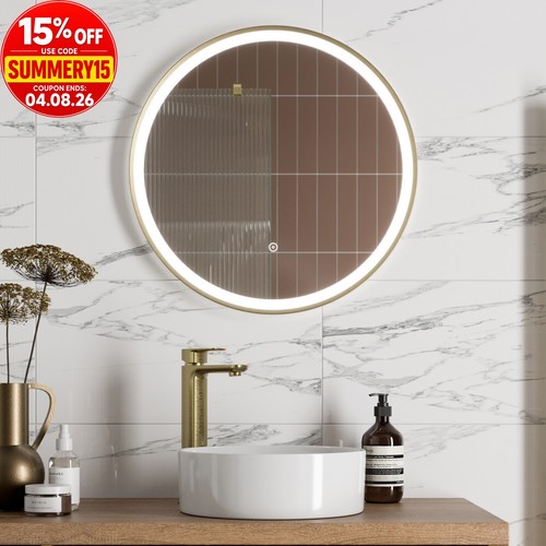 Round led mirror - led, illuminated