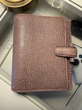 Filofax Finsbury Pocket Leather Diary Antique Rose Pink Full Length Cash Pocket