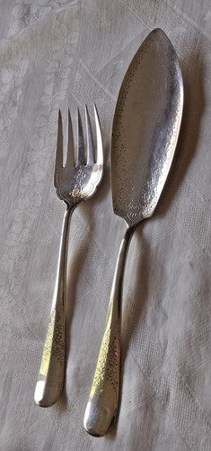 Silver plated fish - silver,