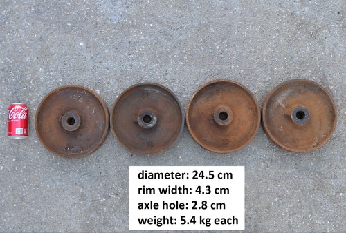 Cast iron wheels - iron, 4