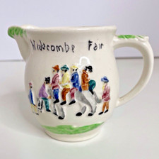 Vintage Ceramic Milk / Cream Jug Widecombe Fair . 4 inch high.