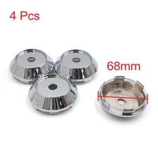 4 Pcs Silver Tone Chrome 68mm