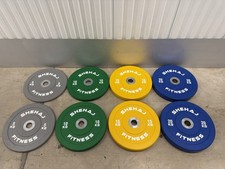 100KG Set Coloured Bumper Olympic Rubber Weight Plates Weightlifting CrossFit