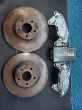 impreza wrx Sti 4 Pot Front Brake Calipers Pair New With Ebc Pads & Discs