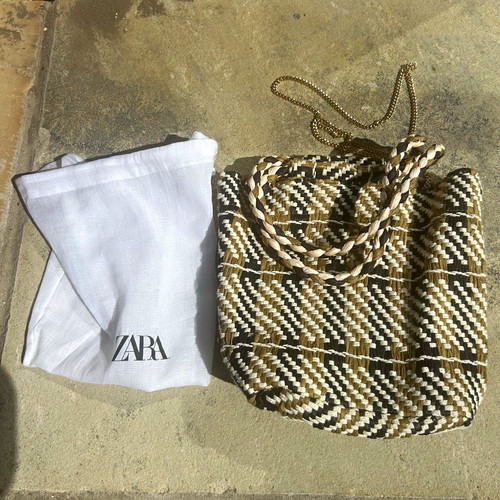 Zara woven straw small - zara,