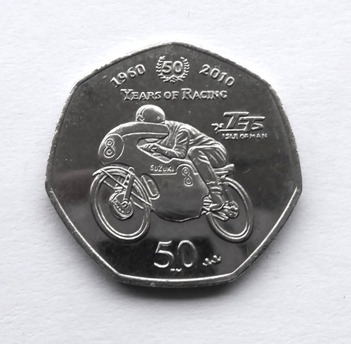 2010 isle man 50p coin - 2010, tt