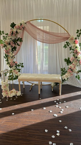 Wedding stage floral - set, up