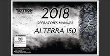 2018 Artic Cat Alterra 150 ATV Maintenance and Owner's manual