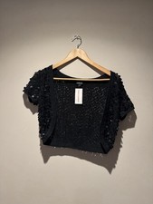 Vintage Black Sequin Bolero