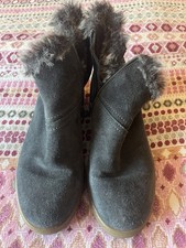 White stuff Suede Fur Lined Ankle Boots