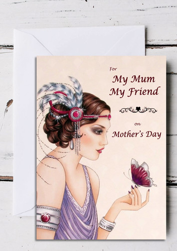 Art deco mothers day card - deco,