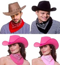 Cowboy Bandana Rodeo Cowgirl Wild West Mens Ladies Fancy Dress Neckscarf