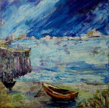 "THE ROWING BOAT" ACRYLIC ON