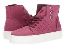 NEW RARE K-Swiss Modern High P Sneakers Women's Sz 9 Leather Beaujolais White 