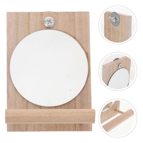 1pc budgies wood mirror - budgies,
