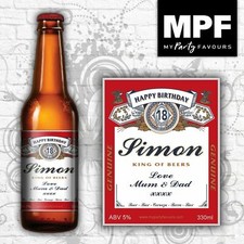 4 Personalised BIRTHDAY Lager