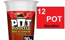 12Pk Pot Noodle Beef And Tomato Flavour Delicious Instant Pot Noodles 90g