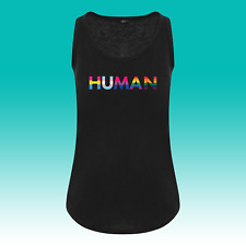Pride Human Black Vest-LGBTQ Flag Rainbow Lesbian Gay Transgender Bisexual