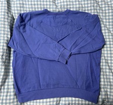 Finisterre Serpentine Sweatshirt Women’s Size 16 Heather Blue Organic Cotton VGC