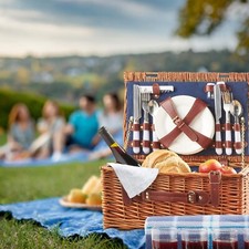 4 PERSON HAMPER BASKET WICKER