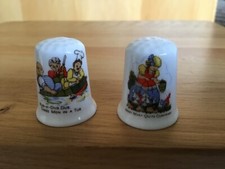 Bone China Nursery Rhyme Thimbles Rub a Dub Dub, Mary Mary Quite Contrary